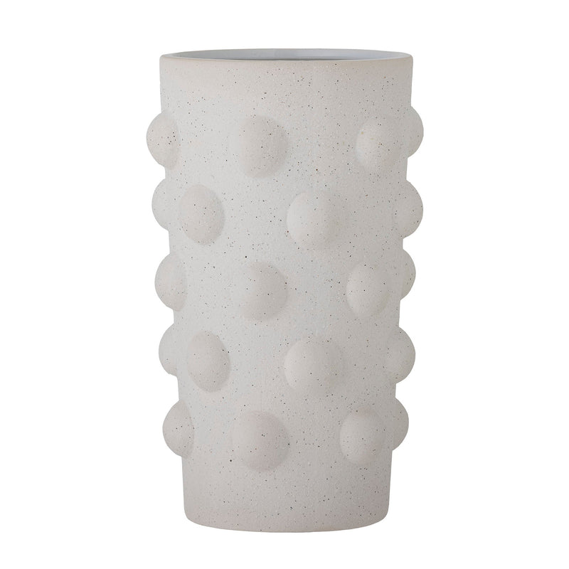 LaLe Living Bloomingville Artan Vase, Weiß, Steingut