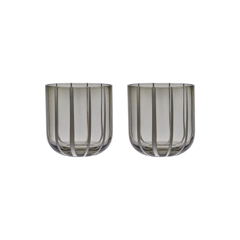 LaLe Living OYOY LIVING Mizu Glas 2-er Set in Grau