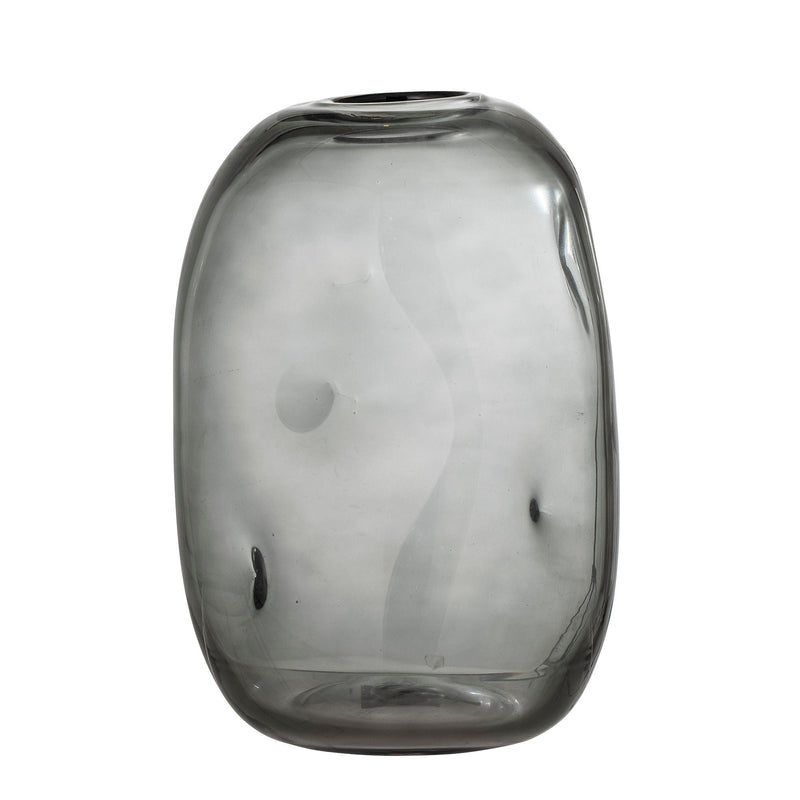 Bloomingville Vase Bloomingville Vinda Vase, Grau, Glas