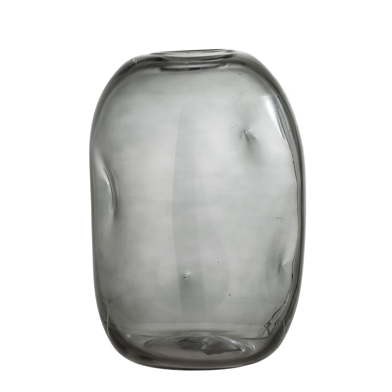 Bloomingville Vase Bloomingville Vinda Vase, Grau, Glas